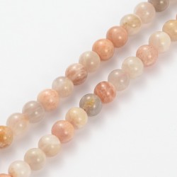 10 perles de 8 mm en pierre de soleil