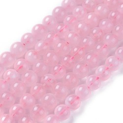 10 perles de 8 mm en quartz rose de madagascar
