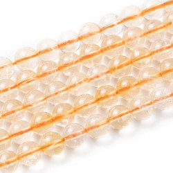 10 perles de 6 mm en Citrine