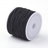 10 mètres de cordon en latex gainé élastique noir 0.8 mm