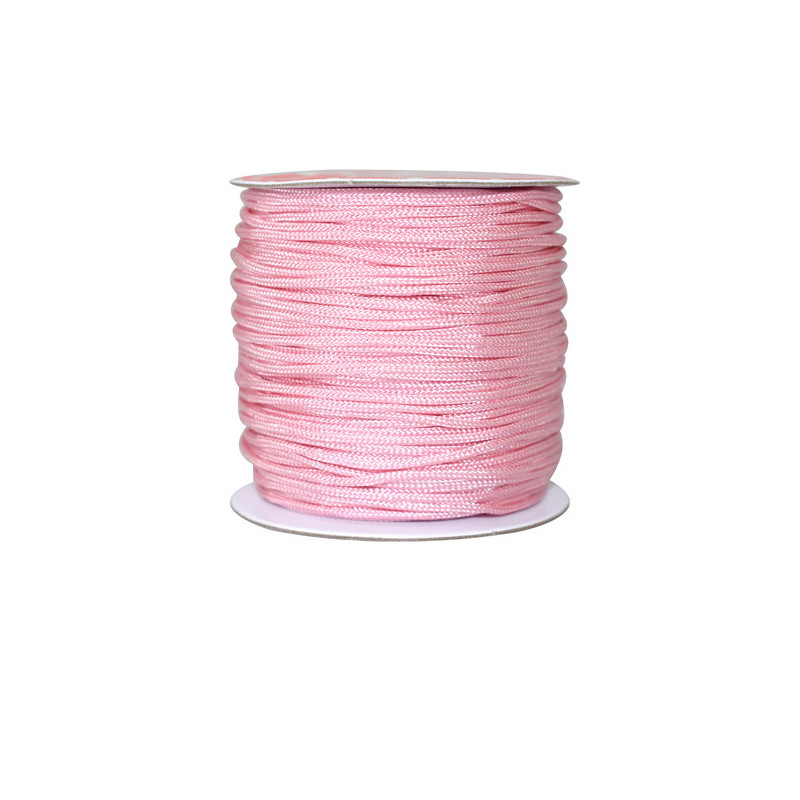 10 mètres de fil Nylon Shamballa 0.8 mm macrame rose