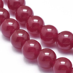 10 perles de 6 mm en rubis