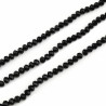 1 chapelet de perles de verre à facettes noir ~130 perles de 4 mm