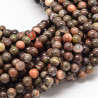 10 perles de 8 mm en Agate forêt tropicale