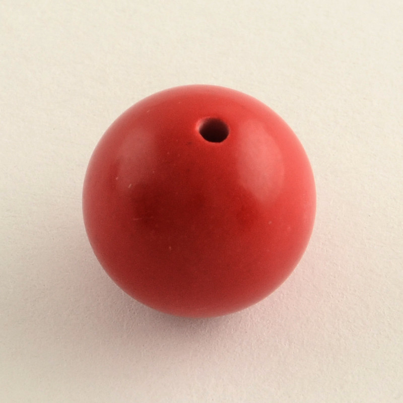 10 perles de 8 mm en résine rouge