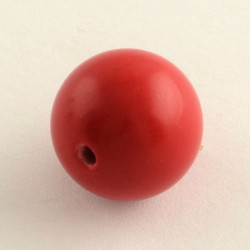 10 perles de 8 mm en résine rouge