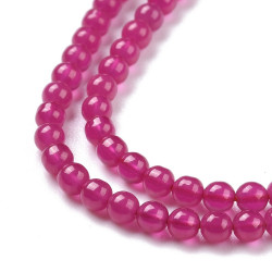 10 perles de 3 mm en rubis