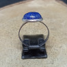 1 bague en lapis lazuli sur acier inoxydable