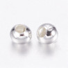 500 perles intercalaires argenté 2.4 mm