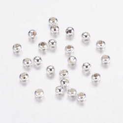 500 perles intercalaires argenté 2.4 mm
