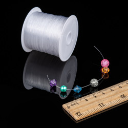 1 Bobine Fil de pêche en nylon Transparent de 80 mètres fil de 0.3 mm