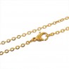 1 collier en acier inoxydable dorée de 55 a 90 cm