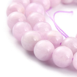 10 perles de 7.8 mm en Kunzite