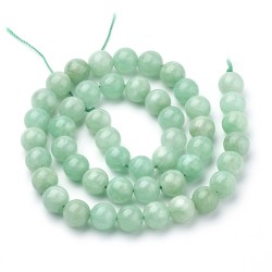 10 perles de 8 mm en jade de Birmanie