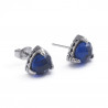 1 paire de boucles d'oreilles triangle bleu 9 x 9.5 mm en acier inoxydable