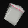 200 sachets autocollants Plastique Transparent 5.5 x 6 cm