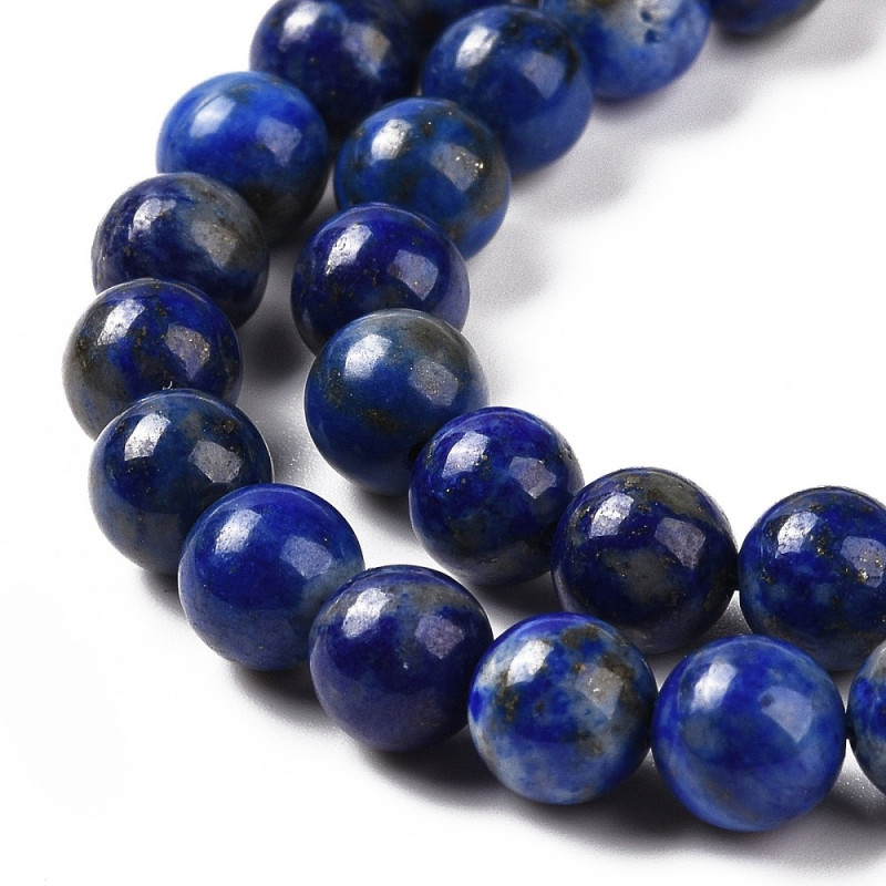 10 perles de 6 mm en Lapis Lazuli