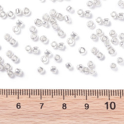 ~900 perles de rocaille en verre 3 mm argenté 40 grammes