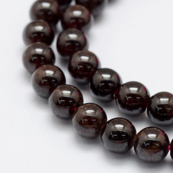 10 perles de 6 mm en Grenat almandin