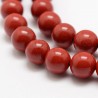 10 perles de 6 mm en Jaspe Rouge