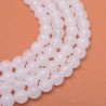 10 perles de 8 mm en Jade blanc