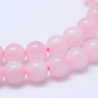 10 perles de 6 mm en quartz rose de Madagascar