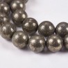 10 perles de 8 mm en Pyrite grade A