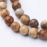 10 perles de 8 mm en jaspe paysage