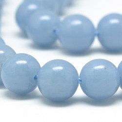 10 perles de 8 mm en Angélite
