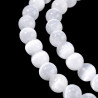 10 perles de 8 mm en Sélénite