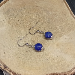 1 paire de boucles d'oreilles en Lapis Lazuli