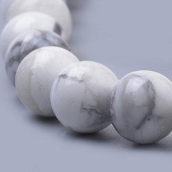 10 perles de 8 mm en Howlite