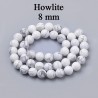 10 perles de 8 mm en Howlite