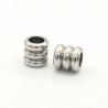 10 perles d' entretoise en acier inoxydable 6 x 6 mm, trou de 3 mm
