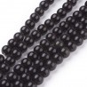 10 perles de 6 mm en Obsidienne noire grade AA