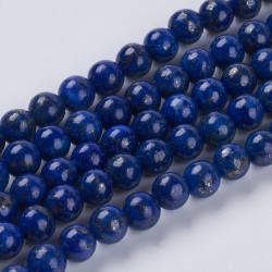 10 perles de 8 mm en Lapis Lazuli, grade A