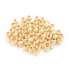 100 perles de 3 mm dorées en acier inoxydable