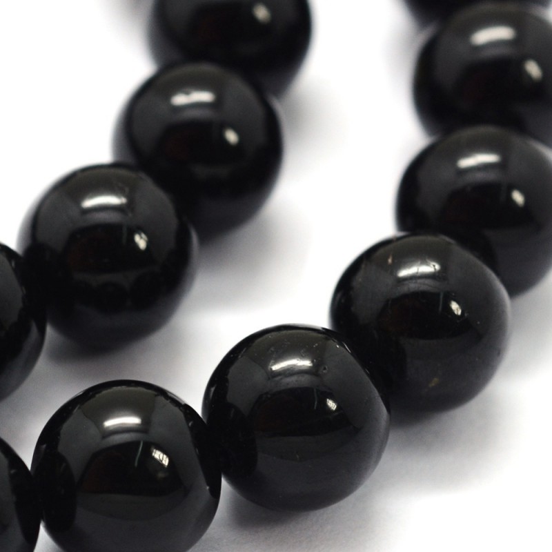 10 perles de 8 mm en Tourmaline, grade AB