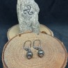 1 paire de boucles d'oreilles en Pyrite