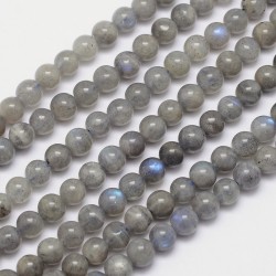 10 perles de 6 mm en Labradorite
