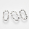 50 anneaux de jonction ovale en acier inoxydable 10 x 5 x 1 mm