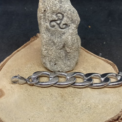 1 bracelet chaine cubaine en acier inoxydable