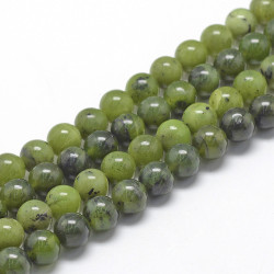 10 perles de 6 mm en Jade...