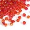 3200 perles de rocaille en verre 2 mm rouge ~40 grammes