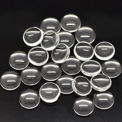 20 cabochons de verre dôme transparent 10 mm