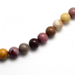 10 perles de 8 mm en Mokaite