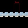 10 perles de verre 10 mm effet opaline