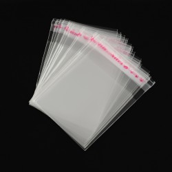 200 sachets autocollants Plastique Transparent 4.5 x 5 cm