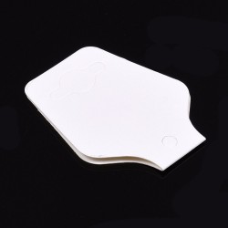 20 présentoirs Carton pour collier blanc 9.5 x 3.7 cm