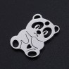 4 breloques d'un Panda en acier inoxydable 16 x 12 mm